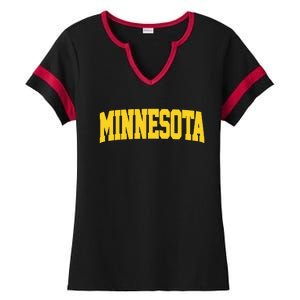 Minnesota Maroon Gold Throwback Ladies Halftime Notch Neck Tee