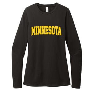 Minnesota Maroon Gold Throwback Womens CVC Long Sleeve Shirt