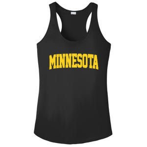 Minnesota Maroon Gold Throwback Ladies PosiCharge Competitor Racerback Tank