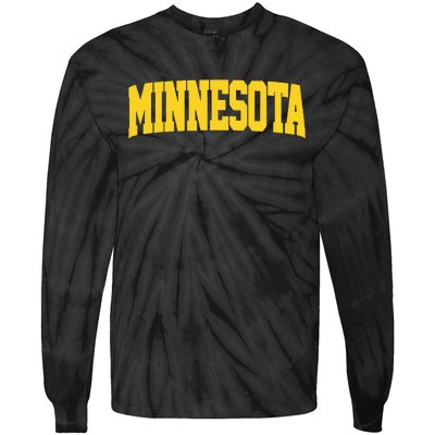 Minnesota Maroon Gold Throwback Tie-Dye Long Sleeve Shirt