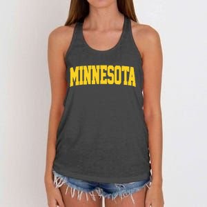 Minnesota Maroon Gold Throwback Women's Knotted Racerback Tank