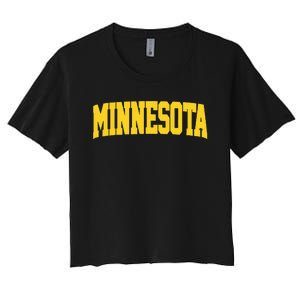 Minnesota Maroon Gold Throwback Women's Crop Top Tee