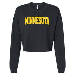 Minnesota Maroon Gold Throwback Cropped Pullover Crew