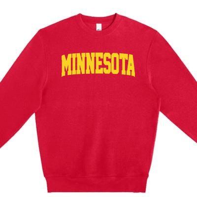 Minnesota Maroon Gold Throwback Premium Crewneck Sweatshirt