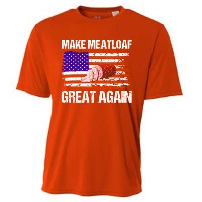 Make Meatloaf Great Again Funny Chef Usa Flag Gift Cooling Performance Crew T-Shirt