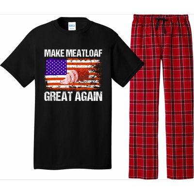 Make Meatloaf Great Again Funny Chef Usa Flag Gift Pajama Set