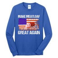 Make Meatloaf Great Again Funny Chef Usa Flag Gift Tall Long Sleeve T-Shirt