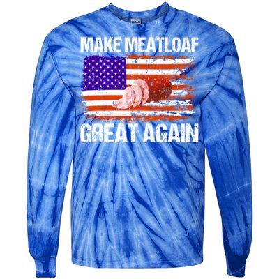 Make Meatloaf Great Again Funny Chef Usa Flag Gift Tie-Dye Long Sleeve Shirt