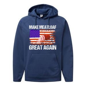 Make Meatloaf Great Again Funny Chef Usa Flag Gift Performance Fleece Hoodie