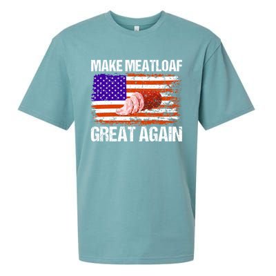 Make Meatloaf Great Again Funny Chef Usa Flag Gift Sueded Cloud Jersey T-Shirt