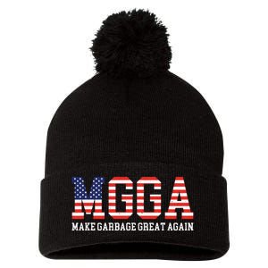 Mgga Make Garbage Great Again Pom Pom 12in Knit Beanie