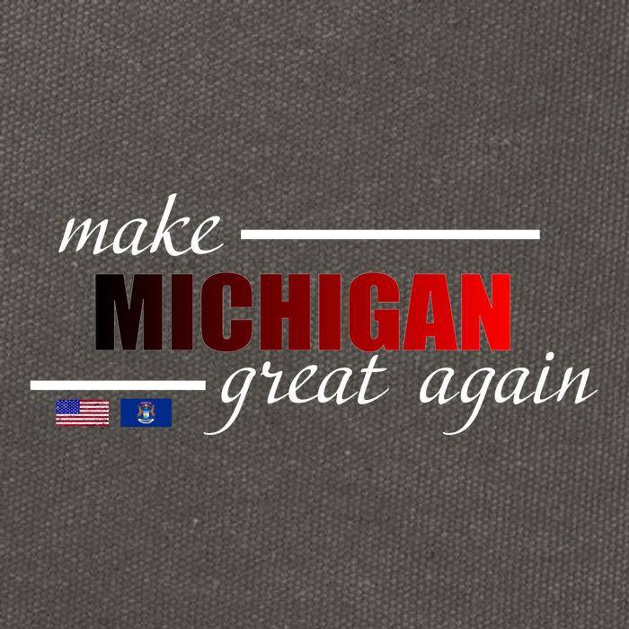 Make Michigan Great Again Cotton Canvas Backpack