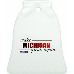 Make Michigan Great Again Ceramic Bell Ornament