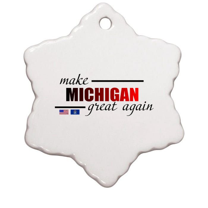 Make Michigan Great Again Ceramic Star Ornament