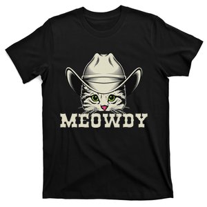 Meowdy Meow Howdy Cowboy Funny Cat Lover T-Shirt