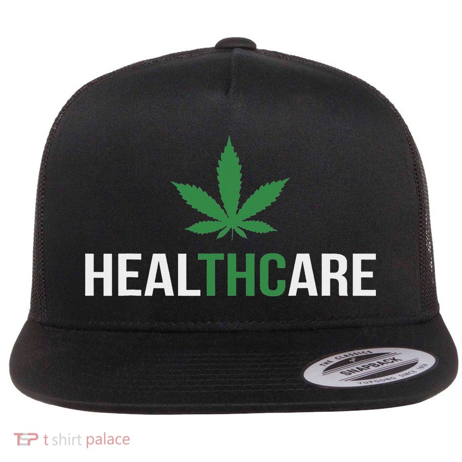 Medical Marijuana Healthcare Thc Canabis Flat Bill Trucker Hat