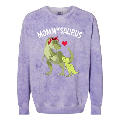 Mommysaurus Mom Heart Child Cute Dinosaur Mommy Mother’s Day Colorblast Crewneck Sweatshirt