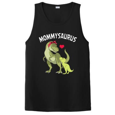 Mommysaurus Mom Heart Child Cute Dinosaur Mommy Mother’s Day PosiCharge Competitor Tank