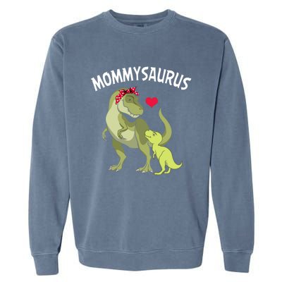 Mommysaurus Mom Heart Child Cute Dinosaur Mommy Mother’s Day Garment-Dyed Sweatshirt