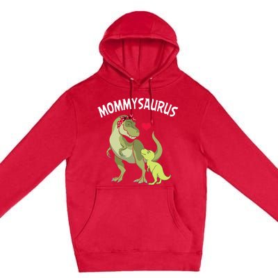 Mommysaurus Mom Heart Child Cute Dinosaur Mommy Mother’s Day Premium Pullover Hoodie