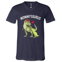 Mommysaurus Mom Heart Child Cute Dinosaur Mommy Mother’s Day V-Neck T-Shirt