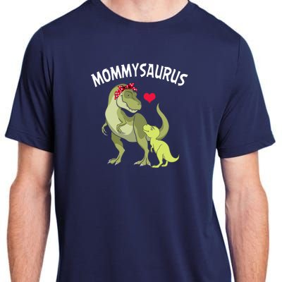 Mommysaurus Mom Heart Child Cute Dinosaur Mommy Mother’s Day Adult ChromaSoft Performance T-Shirt