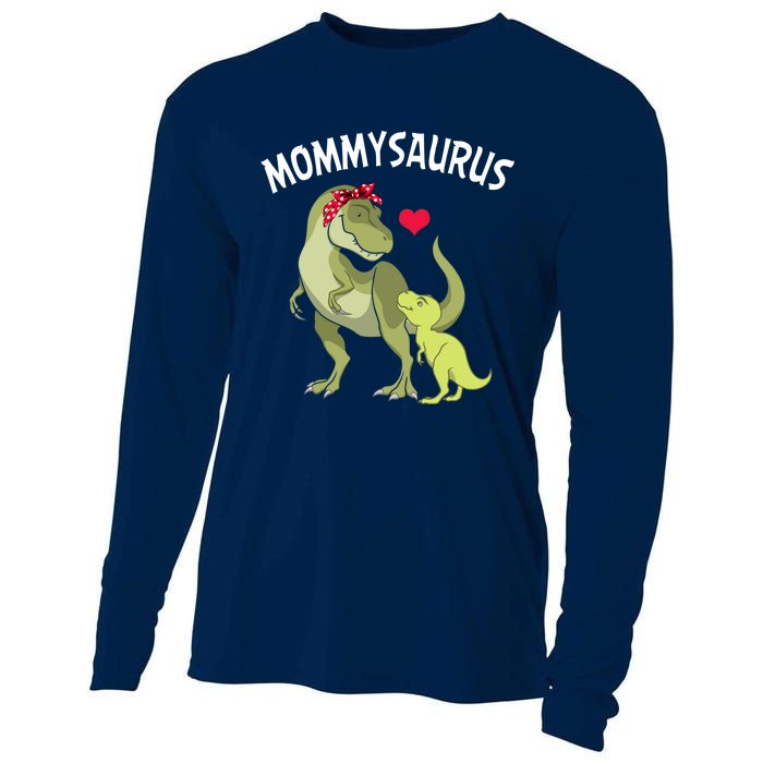 Mommysaurus Mom Heart Child Cute Dinosaur Mommy Mother’s Day Cooling Performance Long Sleeve Crew