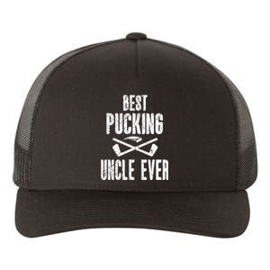 Mens Mens Hockey Uncle Best Pucking Uncle Ever Hockey Fan TShirt Yupoong Adult 5-Panel Trucker Hat