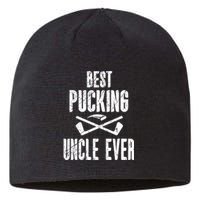 Mens Mens Hockey Uncle Best Pucking Uncle Ever Hockey Fan TShirt Sustainable Beanie