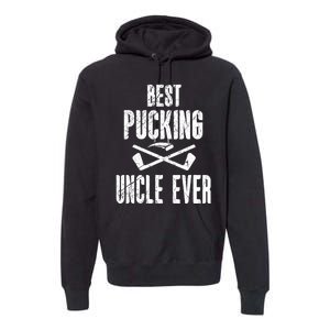 Mens Mens Hockey Uncle Best Pucking Uncle Ever Hockey Fan TShirt Premium Hoodie