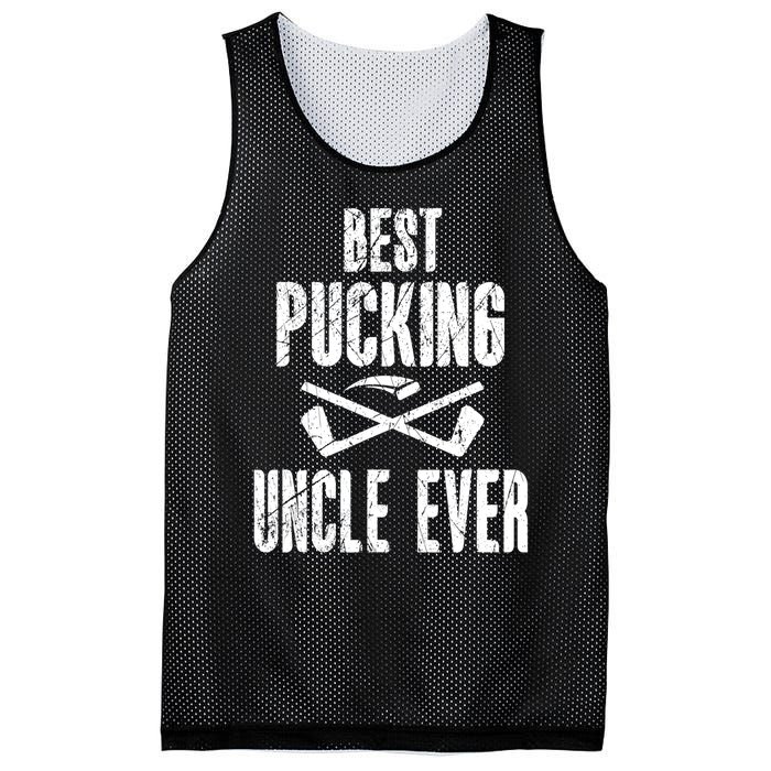 Mens Mens Hockey Uncle Best Pucking Uncle Ever Hockey Fan TShirt Mesh Reversible Basketball Jersey Tank