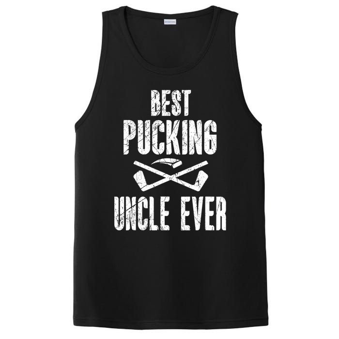 Mens Mens Hockey Uncle Best Pucking Uncle Ever Hockey Fan TShirt PosiCharge Competitor Tank