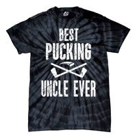 Mens Mens Hockey Uncle Best Pucking Uncle Ever Hockey Fan TShirt Tie-Dye T-Shirt