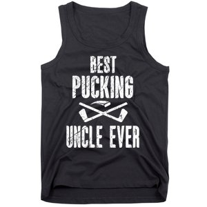 Mens Mens Hockey Uncle Best Pucking Uncle Ever Hockey Fan TShirt Tank Top