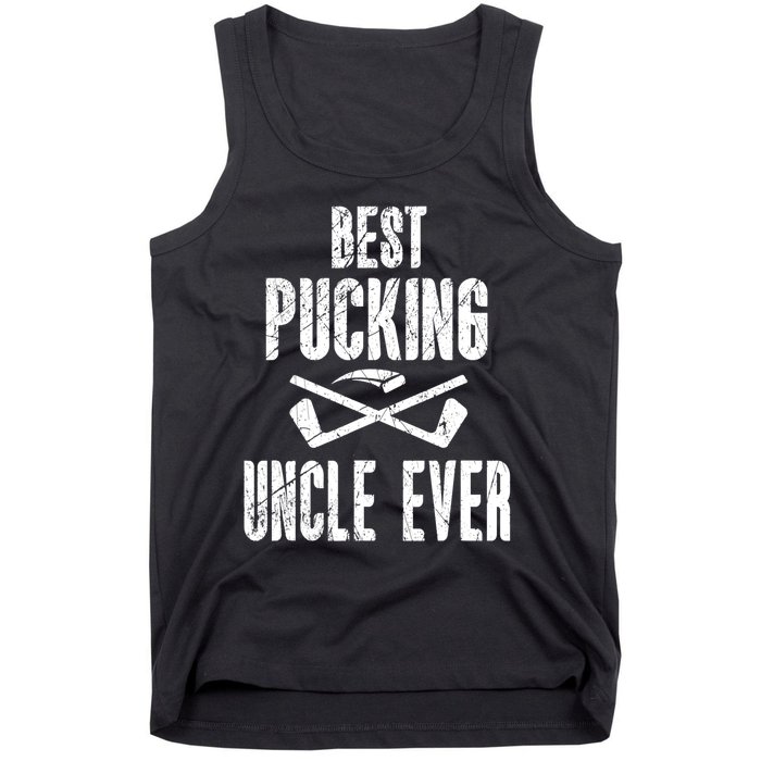 Mens Mens Hockey Uncle Best Pucking Uncle Ever Hockey Fan TShirt Tank Top