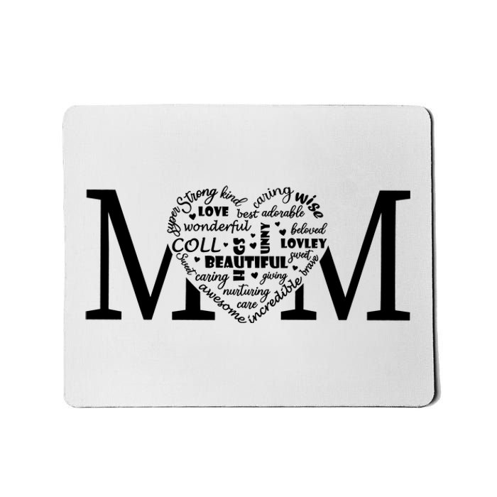 Mama Mom Heart Mother;S Day Idea Mousepad