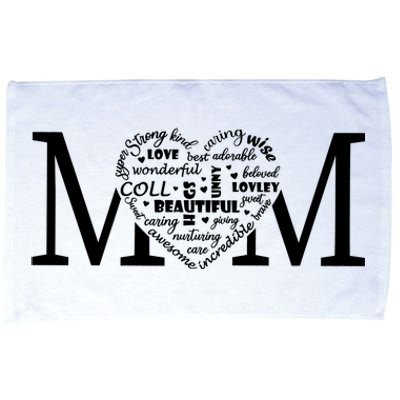 Mama Mom Heart Mother;S Day Idea Microfiber Hand Towel