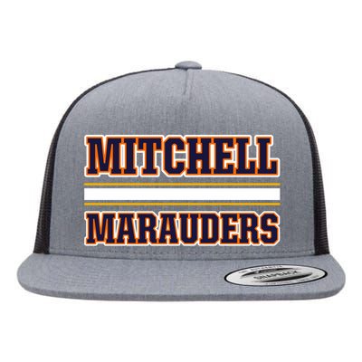 Mitchell Marauders Horizontal Stripes Flat Bill Trucker Hat