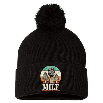 Morel Mushroom Hunting M.I.L.F. Mushrooms Id Like To Forage Pom Pom 12in Knit Beanie