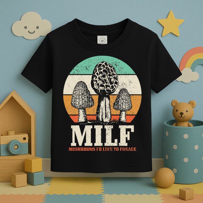 Morel Mushroom Hunting M.I.L.F. Mushrooms Id Like To Forage Toddler T-Shirt