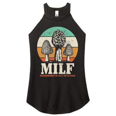 Morel Mushroom Hunting M.I.L.F. Mushrooms Id Like To Forage Women's Perfect Tri Rocker Tank