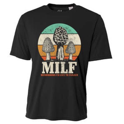 Morel Mushroom Hunting M.I.L.F. Mushrooms Id Like To Forage Cooling Performance Crew T-Shirt