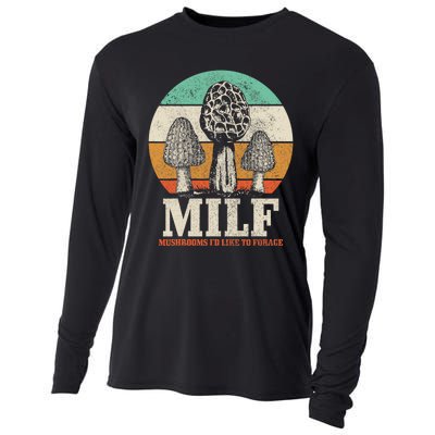 Morel Mushroom Hunting M.I.L.F. Mushrooms Id Like To Forage Cooling Performance Long Sleeve Crew