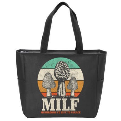 Morel Mushroom Hunting M.I.L.F. Mushrooms Id Like To Forage Zip Tote Bag