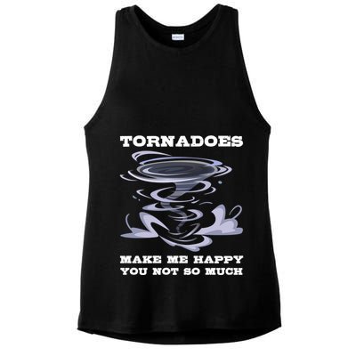 Make Me Happy You Not So Much Storm Chasing Tornadoes Ladies PosiCharge Tri-Blend Wicking Tank