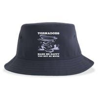 Make Me Happy You Not So Much Storm Chasing Tornadoes Sustainable Bucket Hat