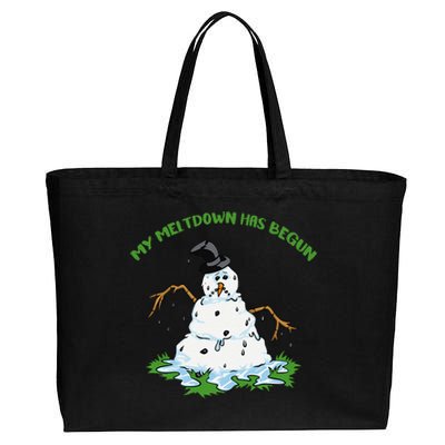 My Meltdown Has Begun Christmas Cotton Canvas Jumbo Tote