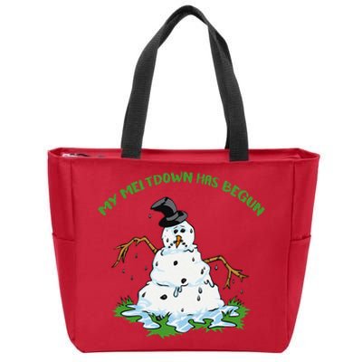 My Meltdown Has Begun Christmas Zip Tote Bag