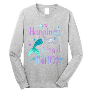 Mermaid Mom Happiness Is Being A Nanny Long Sleeve Shirt