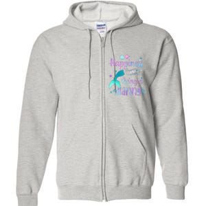 Mermaid Mom Happiness Is Being A Nanny Full Zip Hoodie